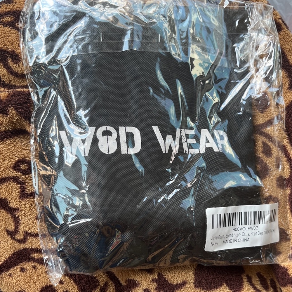 WOD Wear Black Bag with jump rope